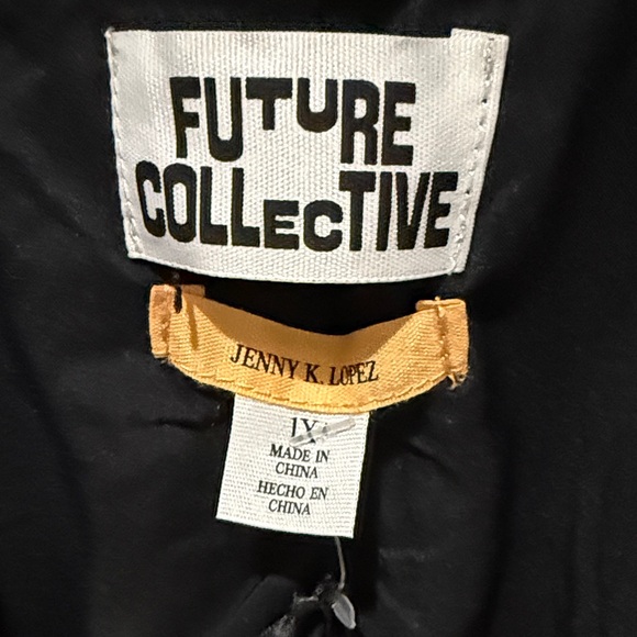 Future Collective NWT Women's Frayed Edge Black Boucle Blazer 1X - Picture 2 of 5